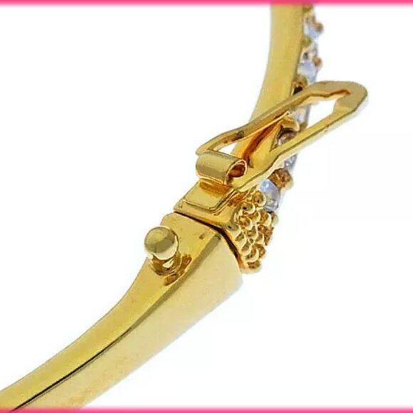 Kate Spade Bangle Bracelet Gold clear Woman Authentic Used
